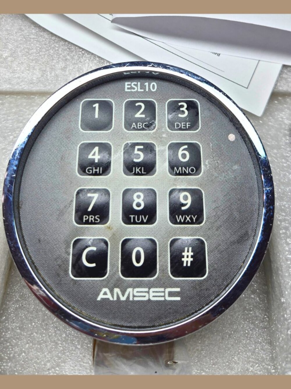 AMSEC ESL10XL Electronic Safe Lock Kit Chrome Retro-Fit